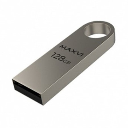 USB flash drive 128 GB MaxVi MK Metallic Silver Monolith, metal / FD128GBUSB20C10MK-1