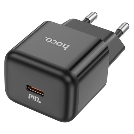 N32, 1 Type-C, 30 W, PD + Qc, Black Network Charger, Black