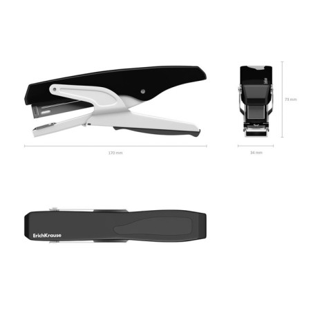 Stapler-plaier, up to 30 sheets. Erichkrause, brackets No. 24/6, black-1