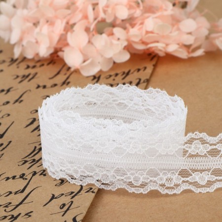 Capricon lace, 25 mm × 10 ± 1 m, white color-2