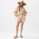 Female set (blouse, shorts) minku: casual collection beige color, river 46