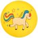 Children's ball "Pony and unicorns", D = 22 cm, 60 g, color mix