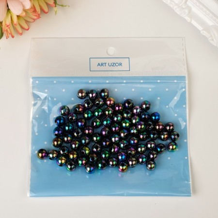Beads for creativity plastic "gasoline" set 20 grams 0.8x0.8 cm-3