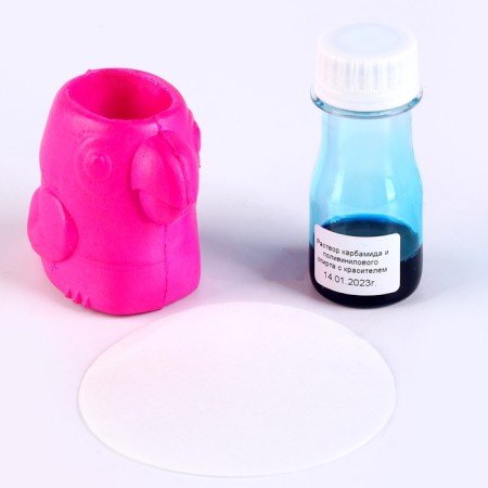 Crystal cultivation. Animals. "Raspberry parrot" alchemist-2