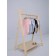 Body Body on buttons with Rant Base anti-ticaras, seams outward, height 56 ​​cm, pale pink color
