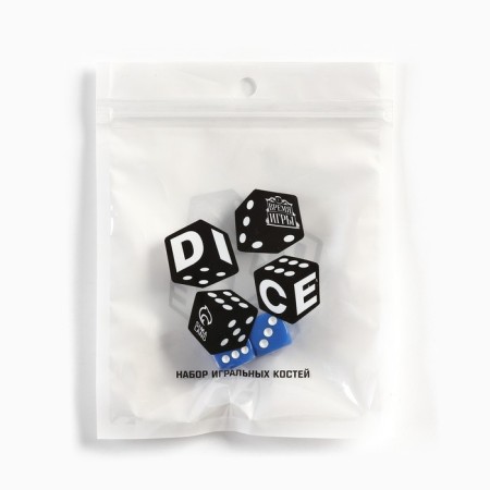 Dice play "Game time", 1.6 x 1.6 cm, set 2 pcs, blue-3