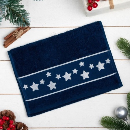 Trick towel "Snowflakes" 50x90 cm, 100% cotton, 360g/m2