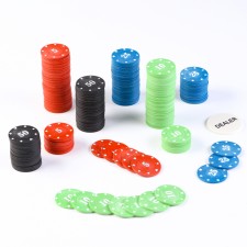Set of chips 200 pcs, with a face value, D-4 cm, 29 x 18 cm