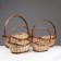 A set of wicker baskets, 4 pcs, 48x35x13/18 - 30x20x8/12 cm, beige -brown, willow