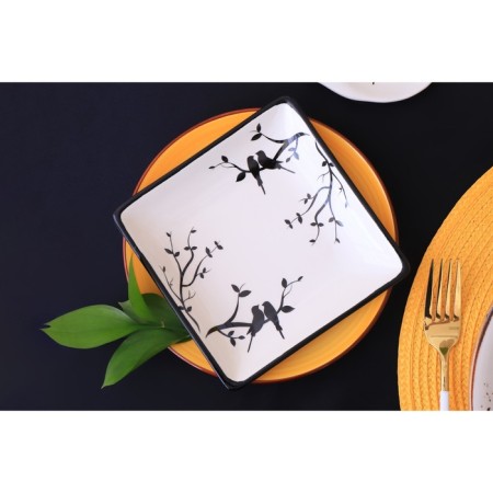 Serving share "Spring evening", 15 × 15 cm, white color-8
