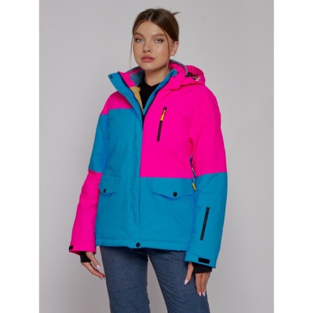 Ski jacket female winter, size 42, pink color-2