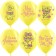 Shar Latex 12 "Happy Birthday! La Laddo", 2-land, set 25 pcs., Yellow color