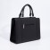 Women's bag El Masta with a zipper, external pocket, long belt, black color