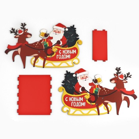 Organizer for bottles "Santa Claus in a sleigh"-10
