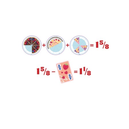 Board game "Cake on plates! Learn fractions on cakes "-4