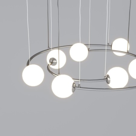 Suspended lamp with glass lactations BROOK, 5W, G9, 89x84x120 cm-1