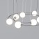 Suspended lamp with glass lactations BROOK, 5W, G9, 89x84x120 cm