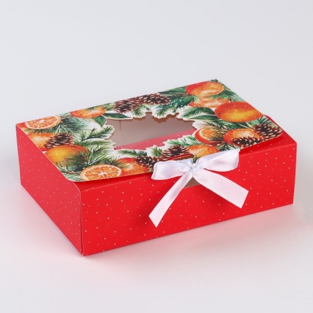 New Year's folding box "Orange" 16.5 x 12.5 x 5 cm, New Year-1