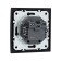 Tot Elegant switch, 10 a, 2 cl., Hidden, black