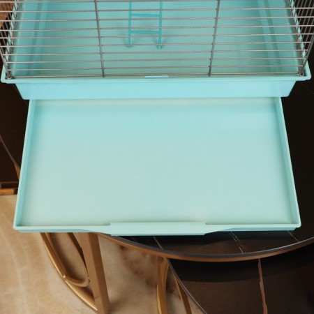 Birds of "Piggers" No. 101, chrome, equipped, 41x30x65 cm, turquoise-4