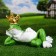 Garden figure "Princess Frog" 39x28x20cm