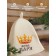 Hat for the bath "Tsar's wife" with a print, white