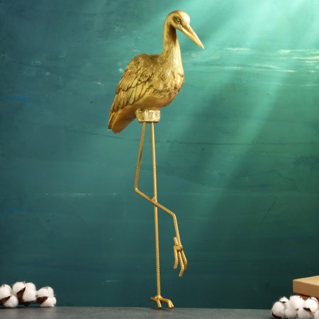 Figure "Stork" gold 70x31x12cm