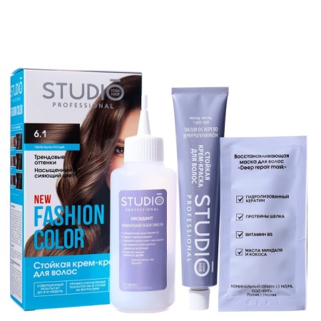 Persistent hair dye Fashion Color Studio Professkl, ash-brown, 6.1, 115 ml-5