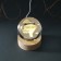 Souvenir Glass backlight "Ball. Airship" D = 6 cm stand wood, usb