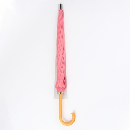 Umbrella - semi -automatic “pastel” cane, 16 knitting needles, r = 52 cm, pink color-8