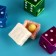 Chewing gum "Astrologer" in the form of a playing cube, taste: strawberries, watermelon, stake, 12 g.