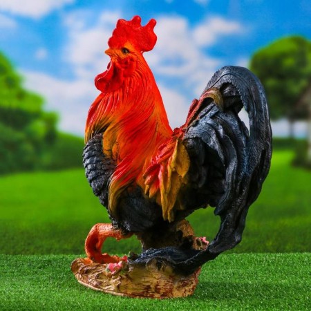 Garden figure "Andaluzian Rooster" 46x42x23cm-3