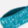 Cosmetic bag with zipper, turquoise color