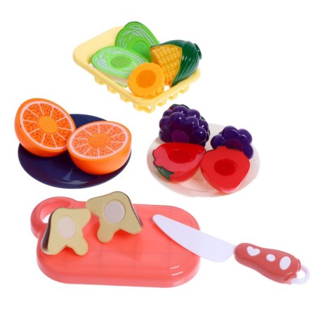 A set of products "Vegetables and fruits" with accessories in a basket, mix-2