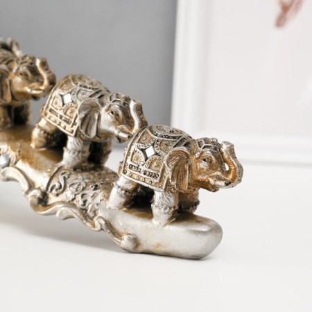 Souvenir Polystone Straza "7 Elephants" 9x29x6 cm-5