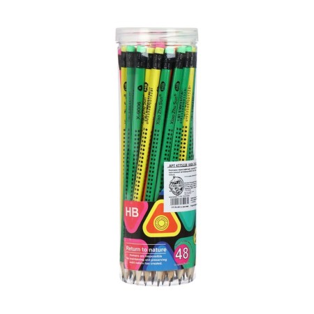 Chernographic pencil with NV eraser, trihedral sharpened corps, in a tube, mix-6