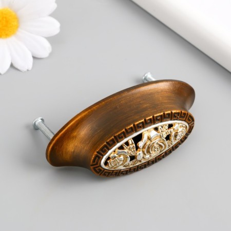 Handle for the casket Metal "Rosary" Coffee 8.3x3.3x2.5 cm-1