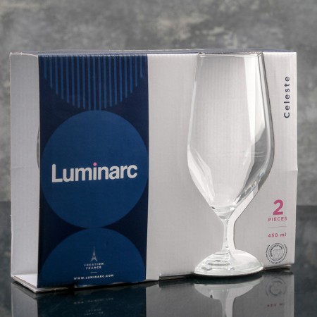 Set of glass glasses for beer "Selest", 450 ml, 2 pcs-1
