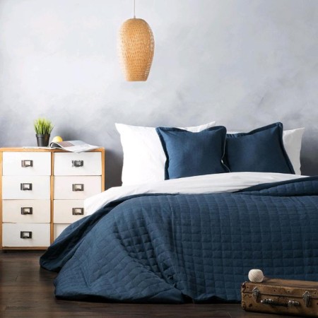 Set "Ibiza": a coverlet 230 x 250 cm, pillowcases 45 x 45 cm - 2 pcs, blue