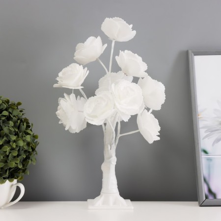 Night -sided "White Roses" LED white 17x17x34 cm