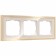 Frame W0032851, 3 Baguette sockets, Ivory