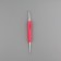 Knitting hook, bilateral, with silicone handle, d = 2/3 mm, 13.5 cm, pink color