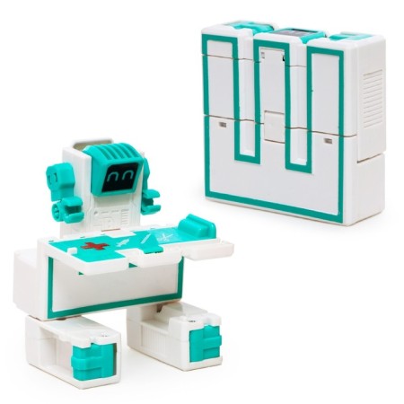Set of robots "alphabet", transformed, 7 pieces, gather in 1 robot-6