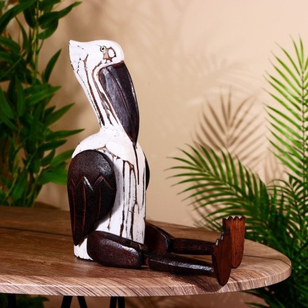 Souvenir "Pelican" hanging paws, wood 40 cm-1