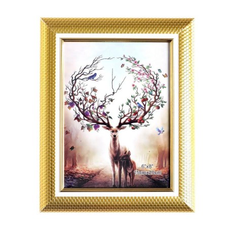 Photo frame plastic 15x20 cm "Golden bricks with a white insert" 25x20 cm-4
