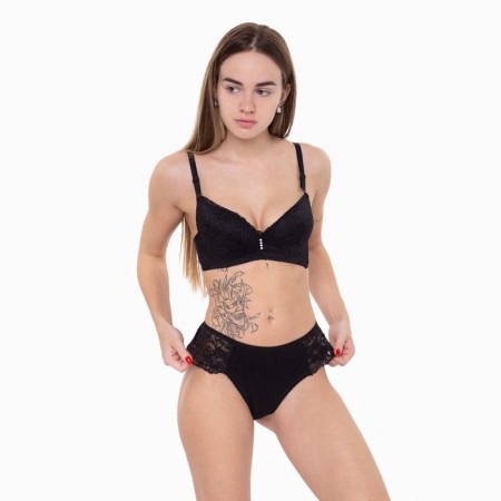 Cowards women's thongs, black color, size 50-1