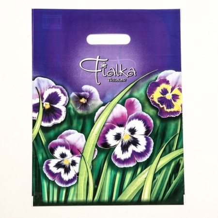 Package "violet", polyethylene with a cut pen, 31x40 cm, 60 μm