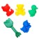 Set for playing in sand No. 103: 4 molds, scoop with crown, mix