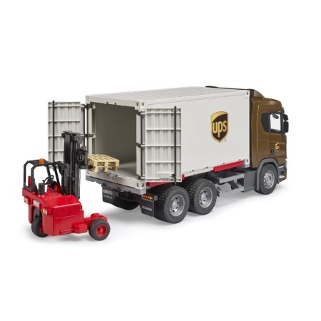 Bruder Scania car, delivery service, with a loader and pallets-6
