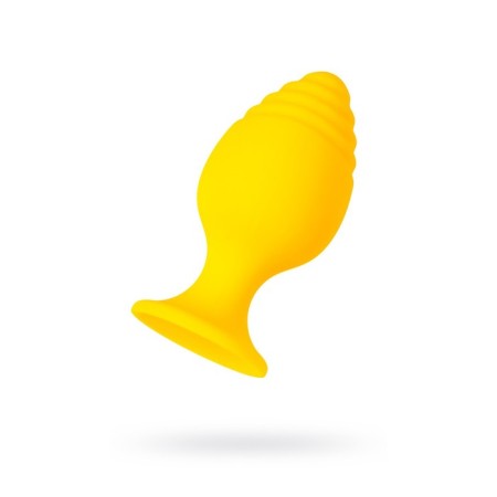 Anal sleeve Todo by toyfa riffle, silicone, 6 cm, yellow color-7